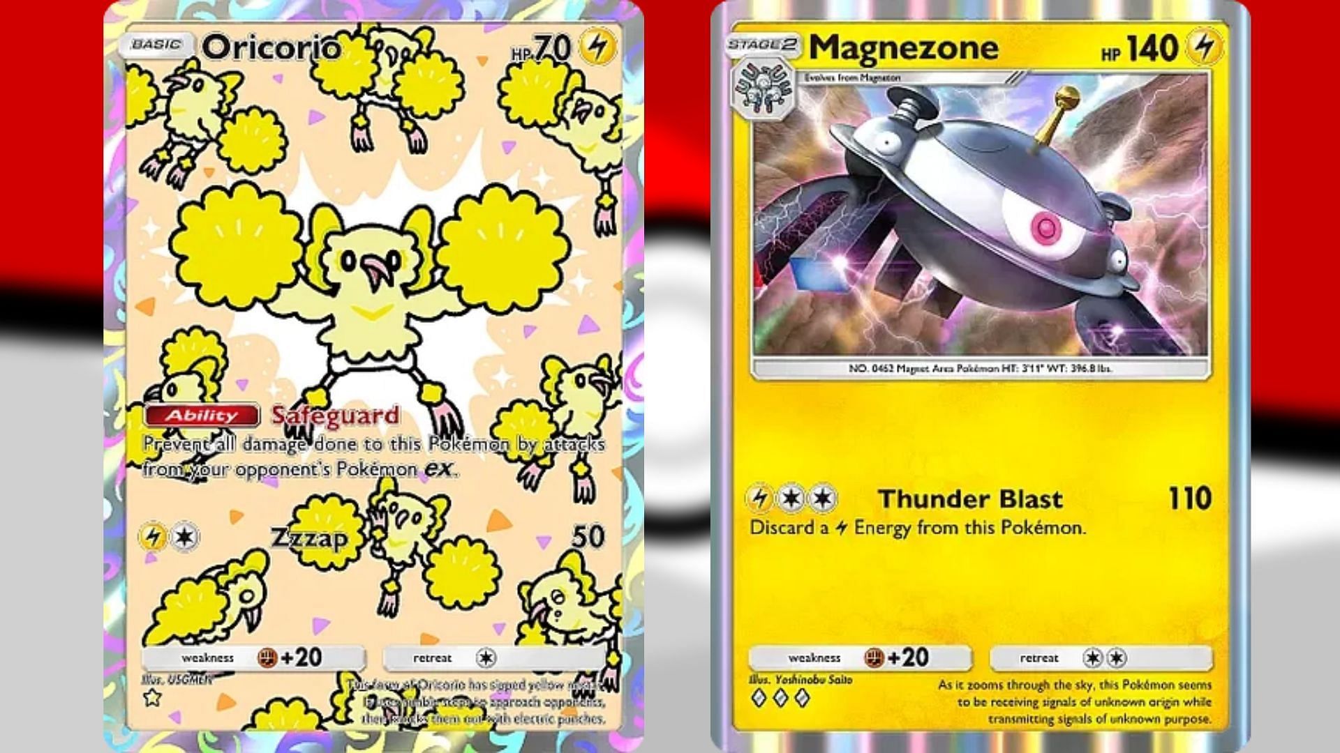 Oricorio and Magnezone in PTCGP (Image via TPC)